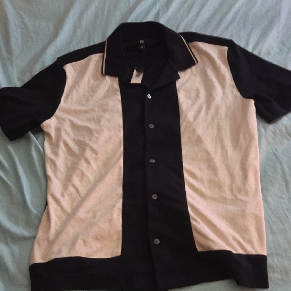 Banana Republic Black and White Polo Shirt
